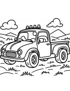 Klasičan pikap auto za bojenje