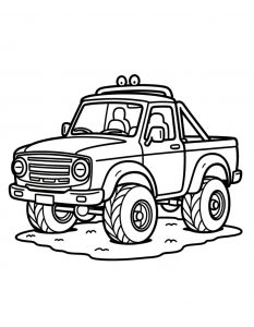Pikap auto sa krovnim svetlima