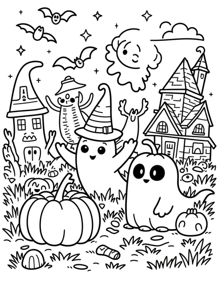 Halloween bojanka deca u maskembalnim kostimima