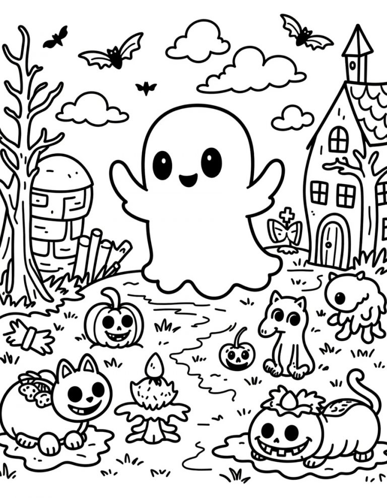 Halloween bojanka duh na groblju