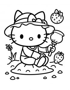 Hello Kitty bojanka za stampanje