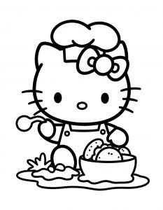 Hello Kitty bojanka za stampanje