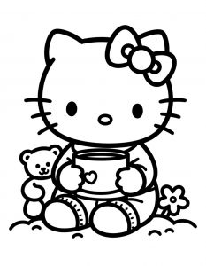 Hello Kitty bojanka za stampanje