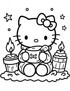 Hello Kitty bojanka za stampanje