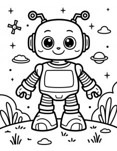 Robot sa očima na antnama i Saturnom