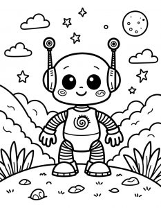 Robot sa žigom i dve antene-oci