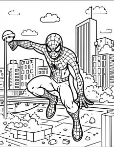 Spajderman bojanka za stampanje
