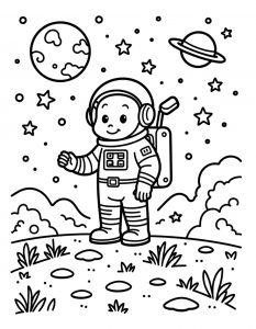 Astronaut sa antenom i rancem za svemir