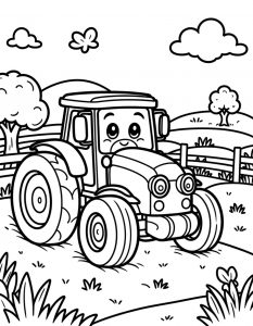Traktor bojanka za stampanje