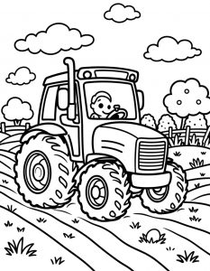 Traktor bojanka za stampanje