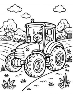 Traktor bojanka za stampanje