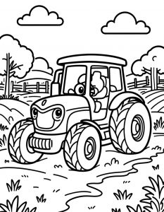 Traktor bojanka za stampanje