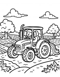 Traktor bojanka za stampanje