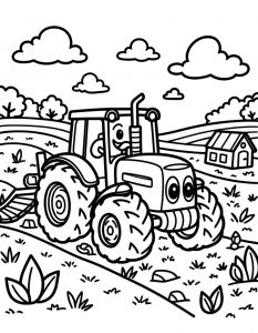 Traktor bojanka za stampanje