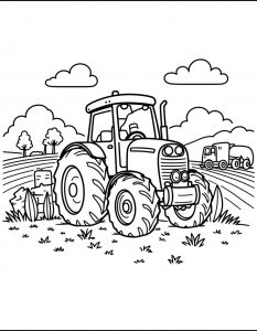 Traktor bojanka za stampanje